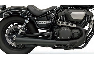 Bassani black slip-on megaphone muffler