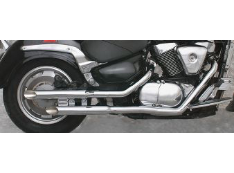 M.a.c. chrome slash-cut staggered 2-into-2 exhaust systems