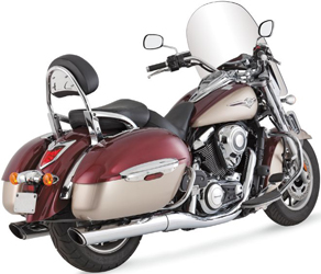 Vance & hines twin slash round slip-on mufflers