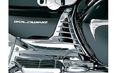 Kuryakyn louvered chrome battery box covers for honda gold wing