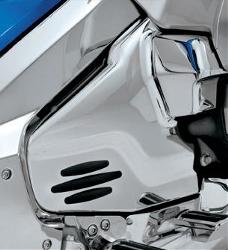 Show chrome accessories chrome engine side cover with rubber inserts