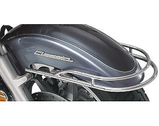 Show chrome accessories front fender rails