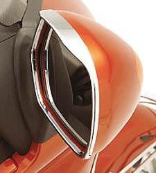 Show chrome accessories visored mirror trim