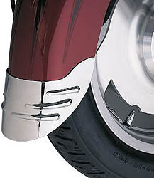 Show chrome accessories front fender extensions