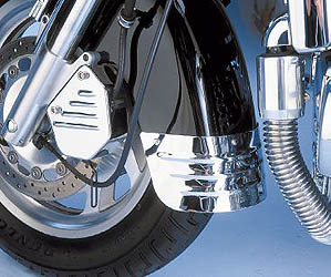 Show chrome accessories front fender extensions