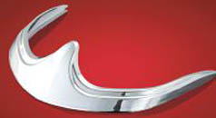 Show chrome accessories front fender tip accents
