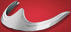 Show chrome accessories front fender tip accents