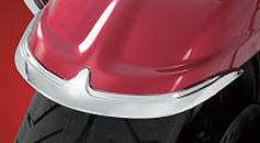 Show chrome accessories front fender tip accents