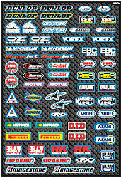 Factory effex sponsor/ logo sticker sheets