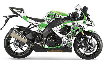 Flu designs sport bike graphic kits