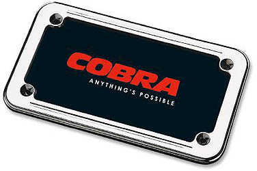 Cobra billet license plate frame