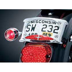 Kuryakyn curved license plate frame with dual accent lighting