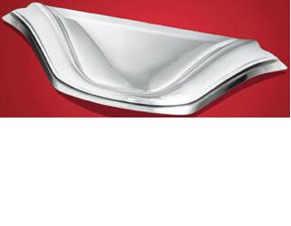 Show chrome accessories contoured license plate cover trim