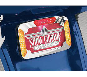 Show chrome accessories contours led license plate holder