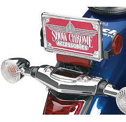 Show chrome accessories contours license plate trim