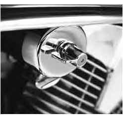 Show chrome accessories fuel shut-off plate cover  and knob