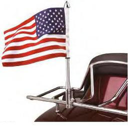 Show chrome accessories flag poles with mounts