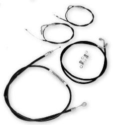 Baron custom accessories stainless handlebar cable and line kits