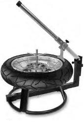 Motorsport products tire changing stand with bead breaker