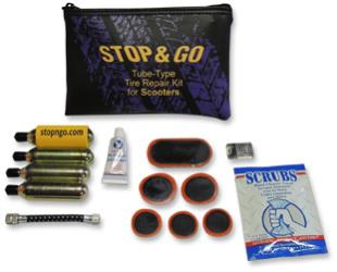 Stop & go international scooter tube-type tire repair and inflation kit