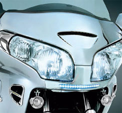 Show chrome accessories led front fairing nose trim