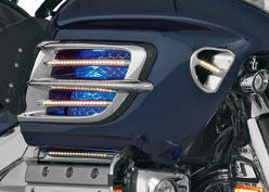 Show chrome accessories led side fairing vent accent trim