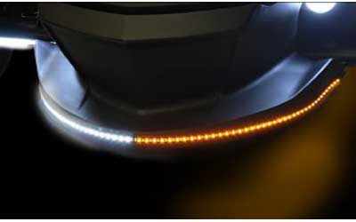 Custom dynamics dual color led magicflex front runners daytime driving lights