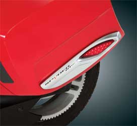 Show chrome red led marker lights for can-am