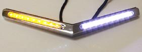 Custom dynamics raider amber / white front truflex led turn signal