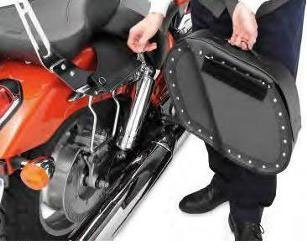 Saddlemen cruis'n saddlebags with shock cutaway