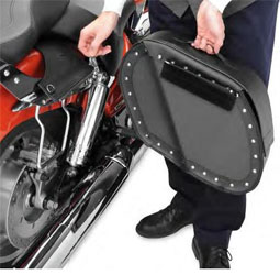 Saddlemen drifter saddlebags with shock cutaway