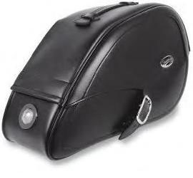 Saddlemen rigid-mount specific-fit teardrop saddlebags with integrated led marker lights