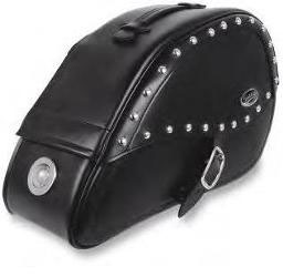 Saddlemen rigid-mount specific-fit teardrop saddlebags with integrated led marker lights