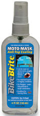 Bike brite moto-mask anti-fog coating