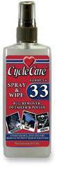 Cycle care formulas formula 33 spray & wipe, dry detailer and bug remover
