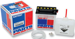 Parts unlimited conventional battery kits