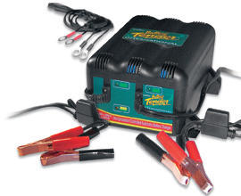 Deltran two-bank battery tender charger