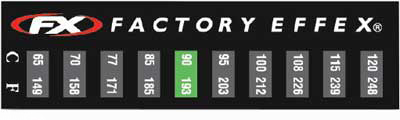 Factory effex temperature stickers
