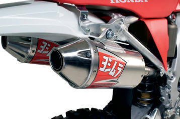 Yoshimura rs-3d dual oval muffler off-road exhaust systems and slip-on mufflers