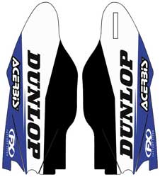 Factory effex sponsor logo lower fork guard graphics