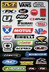 Factory effex sponsor sticker kits