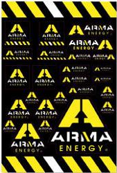 Flu designs arma logo decal sheet