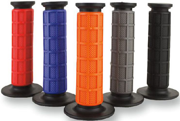 Driven half-waffle and  full-waffle mx grips
