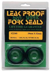 Leak proof fork seals, dust wipers and wiper / seal kits