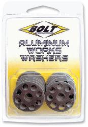 Bolt motorcycle hardware aluminum works washers