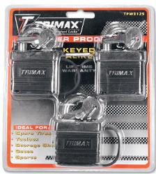 Trimax weatherproof padlocks