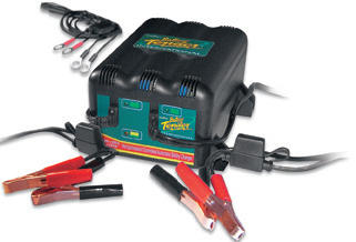 Deltran two-bank battery tender charger