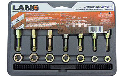 Lang tools metric thread restorer set