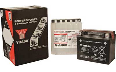 Yuasa grt sealed and ytz maintenance free batteries