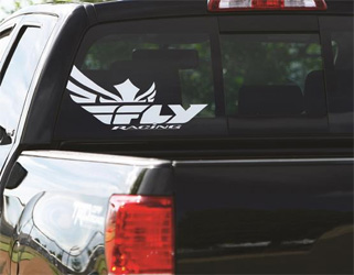 Fly racing window decal